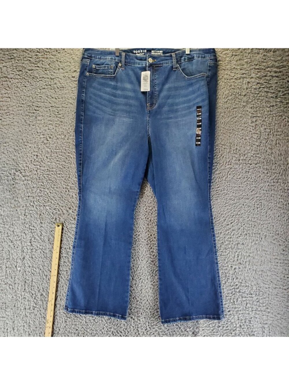 Torrid Jeans Womens 22-26 Blue Trio Fit Slim Boot High-Rise Stretch Denim *NWT*